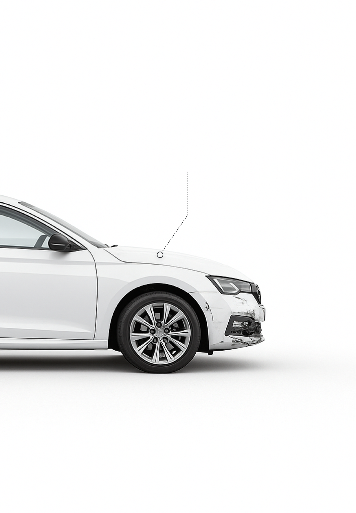 Vehicle with damage annotations